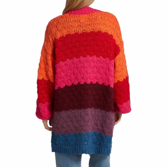 NEW Farm Rio Striped Cardigan Multi Small - Picture 12 of 17